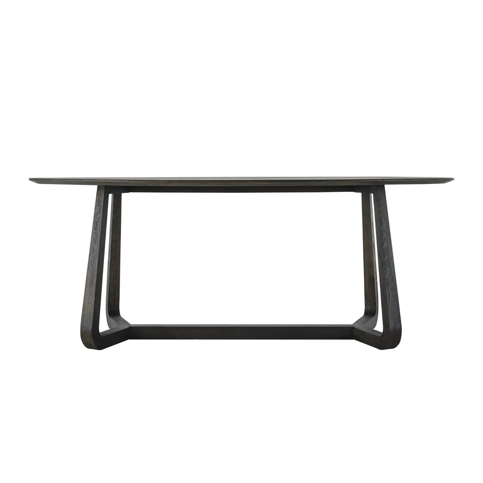 luxury furniture renmin oval dining table carbon oak 200 cm