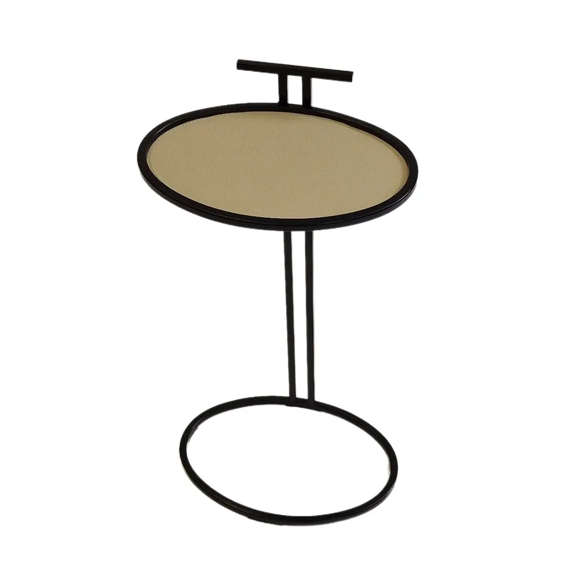 cocktail table oval pumice leather side up