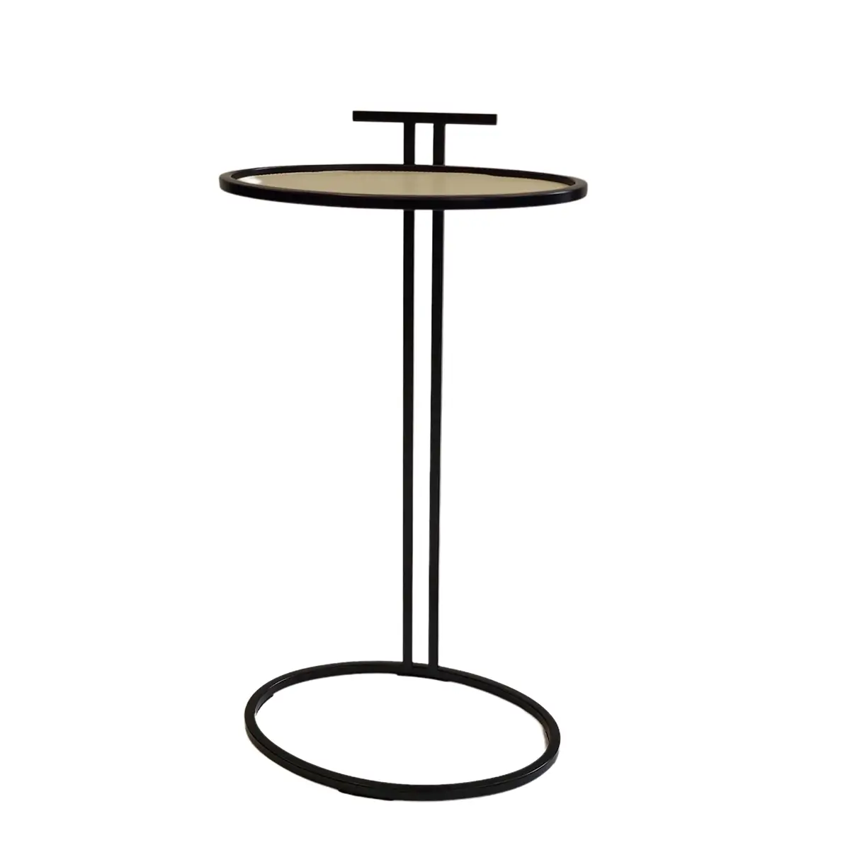 Cocktail Table Oval Pumice Leather
