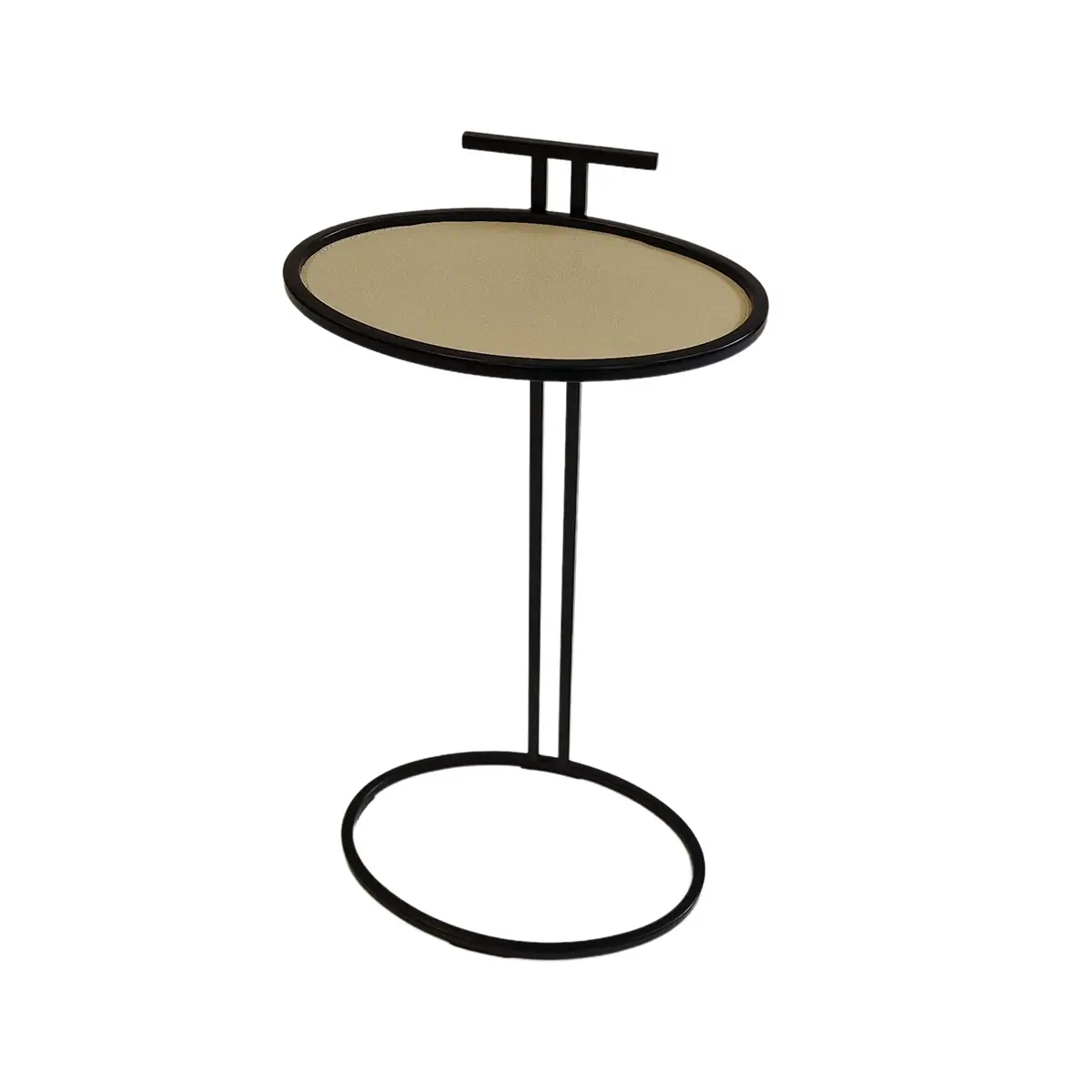 Cocktail Table Oval Pumice Leather