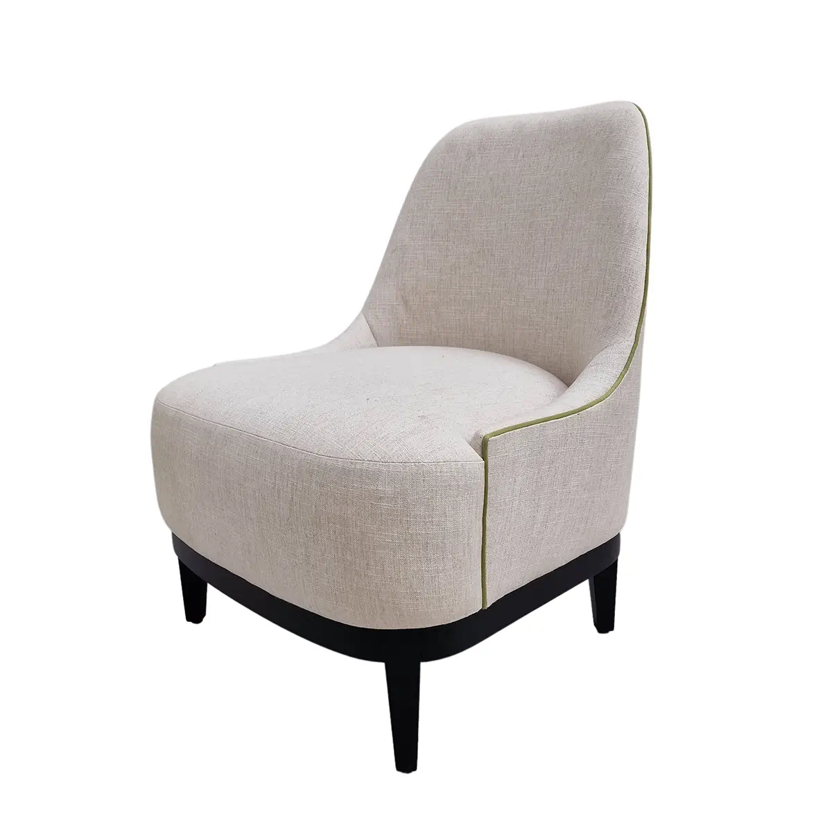 boston slipper chair side view tall