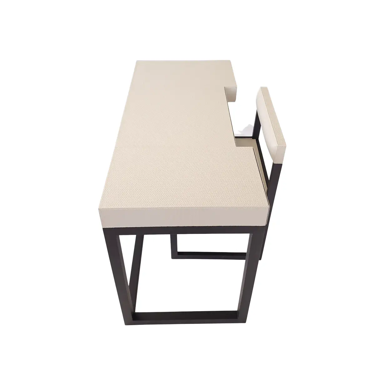 compact desk and chair woven pumice leather chair apart
