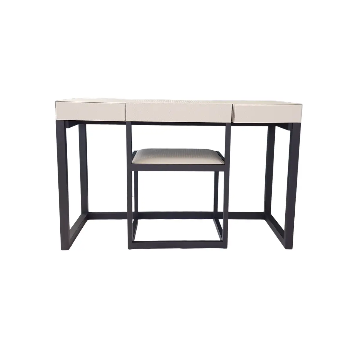 compact desk and chair woven pumice leather