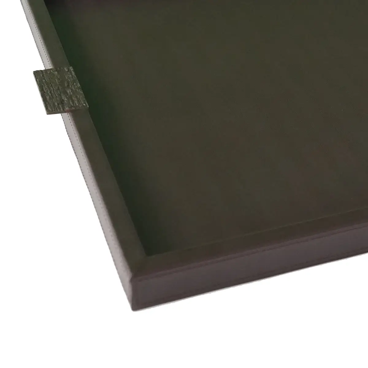 luxury wode tray square nappa leather