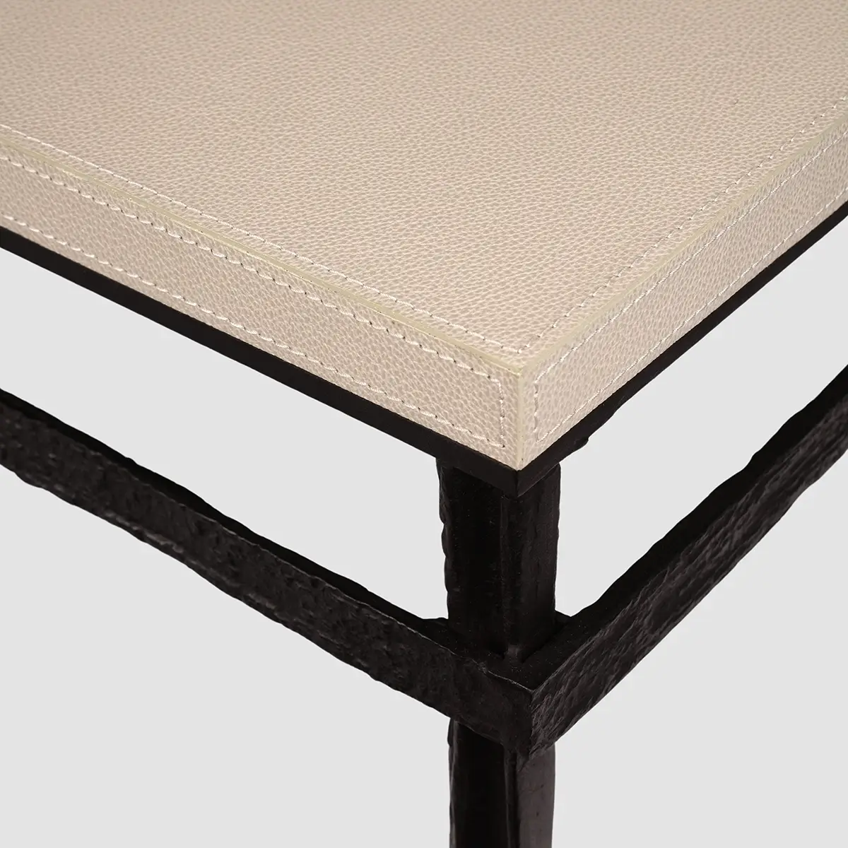 high quality leather wode console bronze nera pumice leather