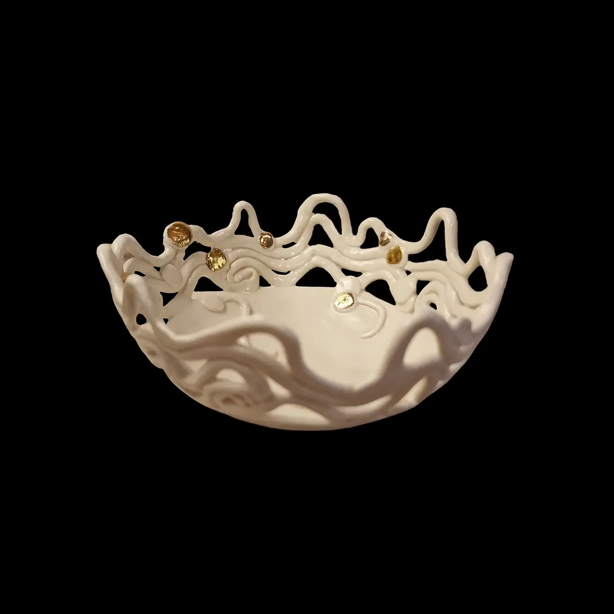 porcelain wave bowl black