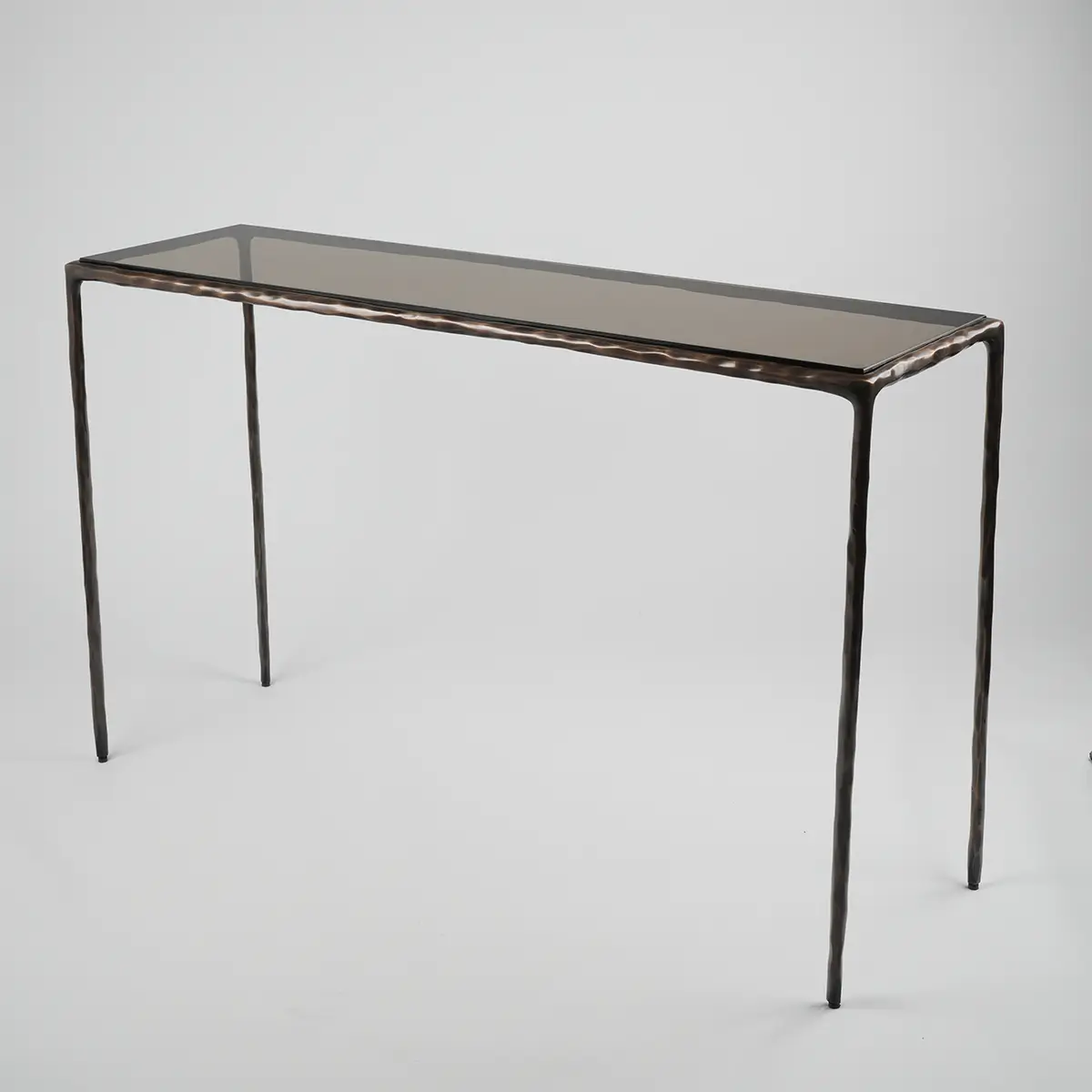 side forged console bronze dorato